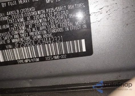 2012 Subaru Forester 2.5X Premium из США, поврежденный, VIN JF2SHBDC2CH442321